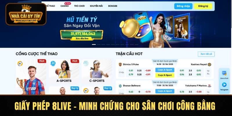 Giấy Phép 8LIVE - Minh Chứng Cho Sân Chơi Công Bằng
